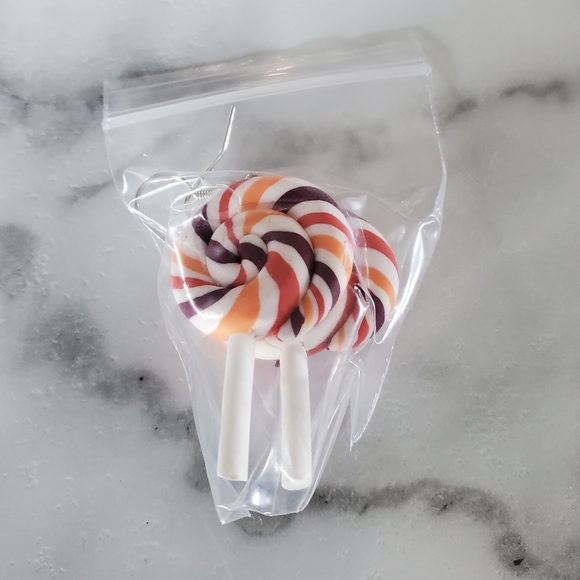 Swirl Lollipop Earrings - Picture 3 of 5